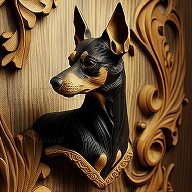 3D model st English Toy Terrier dog (STL)